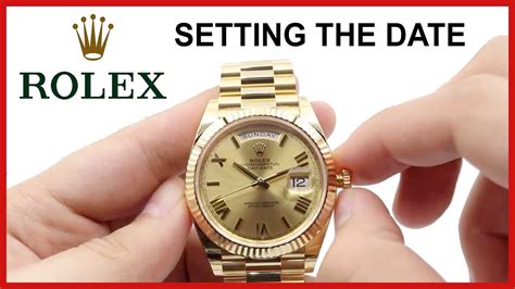 how to set rolex day date quickset|Rolex setting date and time.